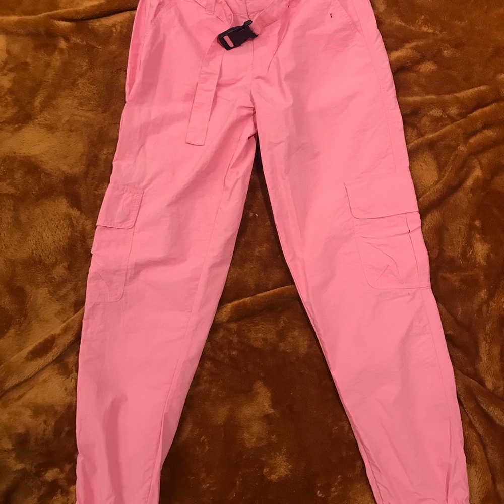 Pink cargo pants